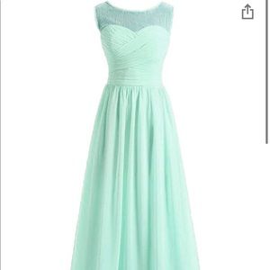 Bridesmaid Dress Chiffon- Mint color